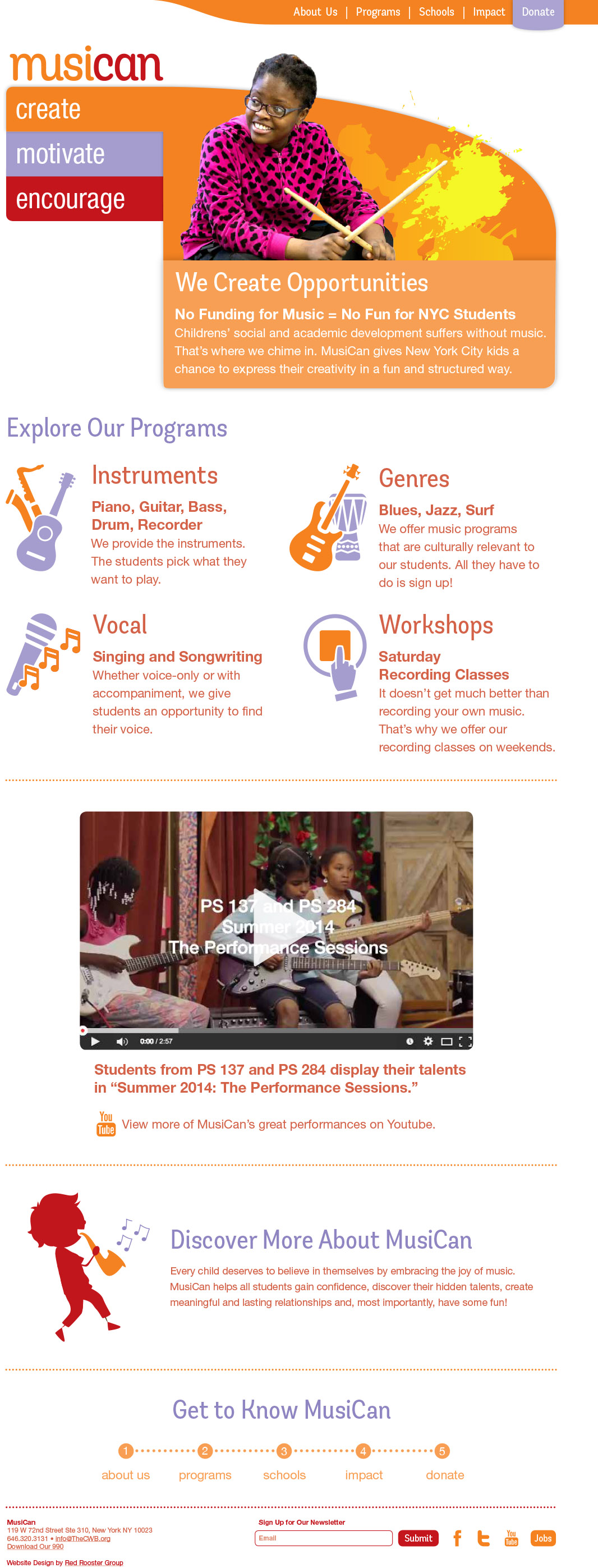Website Promotes Nonprofit Music Program Website Promotes Nonprofit Music Program